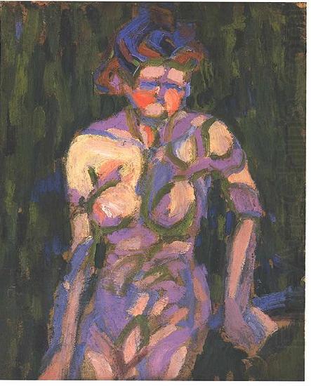 Ernst Ludwig Kirchner Female nude with shadow of a twig china oil painting image